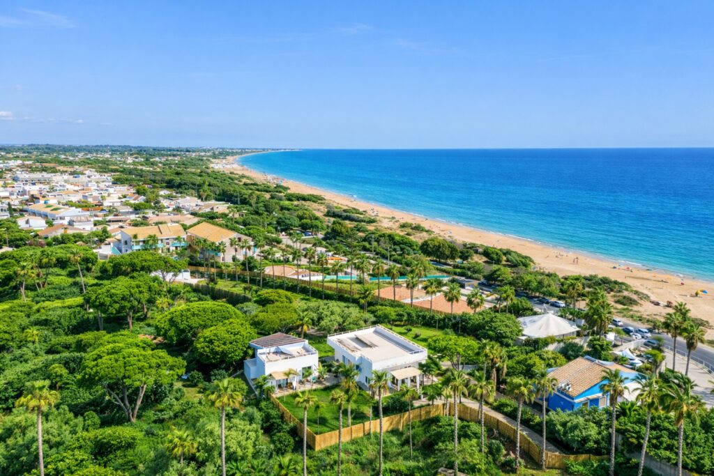 Villaggio_mediterraneo_con_spiaggia_e_ville_moderne